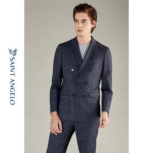 

light suit series] new business double breasted suit for men, White;black