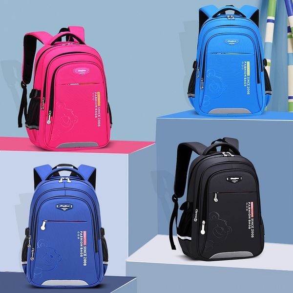 

new school bags girl's and boy's one two three to six grade bag backpack children hu ji backpack