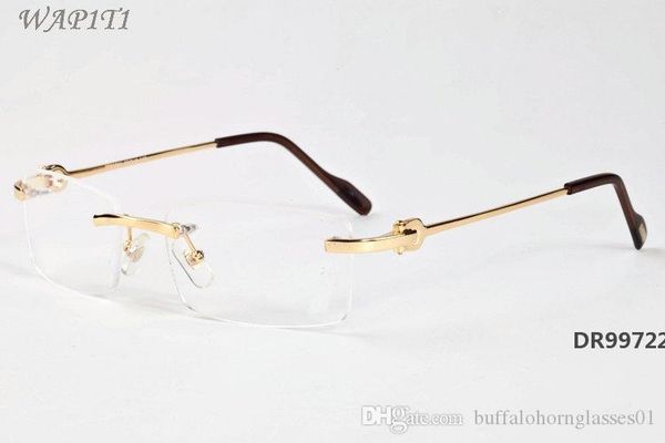 

rimless sunglasses for mens women unique hollow alloy rimless sunglasses personality oversized buffalo horn glasses lunettes gafasdr99722, White;black