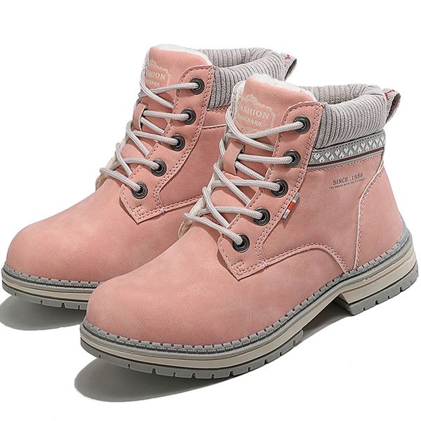 

women's boots high-cotton boots outdoor walking non-slip winter warm, Black