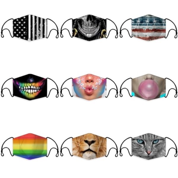 

reusable cotton 's mask with breathing valve filter pm2.5 active carbon masks fashion breathable face shield s#891