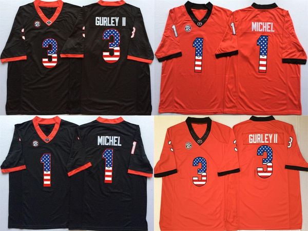 

factory outlet- georgia bulldogs 1 michel 3 gurley ii 10 eason college football jersey ,mix order,size s-3xl, sport jerseys, Black;red