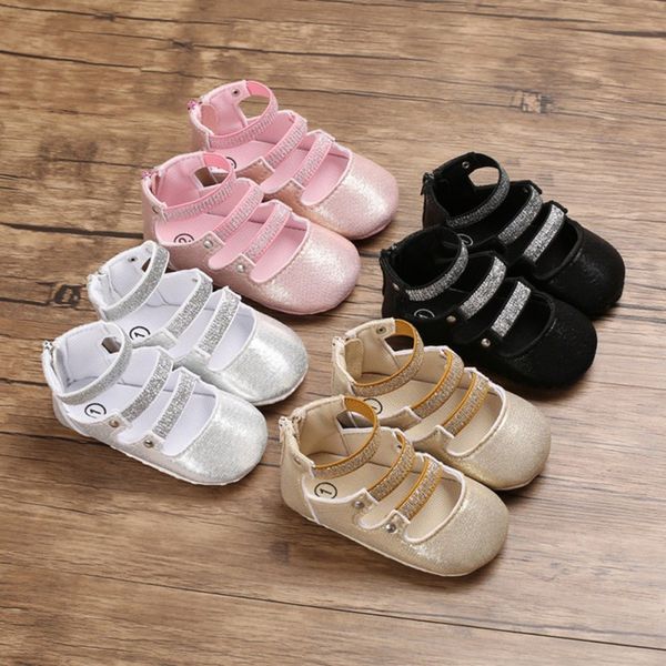 

first walkers 0-18m toddler baby girl breathable anti-slip shoes sneakers princess soft soled walkers.