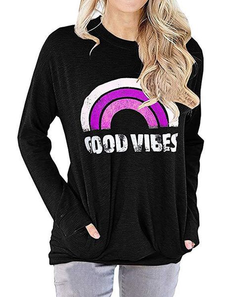 

fashion womens long sleeves t shirts with letter printed casual ladies autumn t shirts new arrival clothing size s-2xl 2020, White