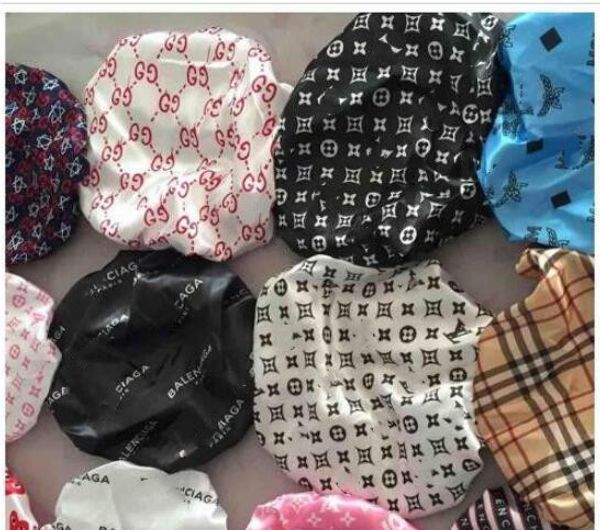 

durag muslim women stretch sleep turban hat scarf silky bonnet chemo beanies caps cancer headwear head wrap designer hair accessorie, Silver