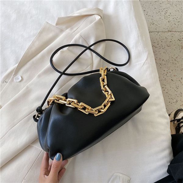 

chain shoulder bags for women 2020 solid color luxury bag female crossbody messenger handbags lady party clutch kl919