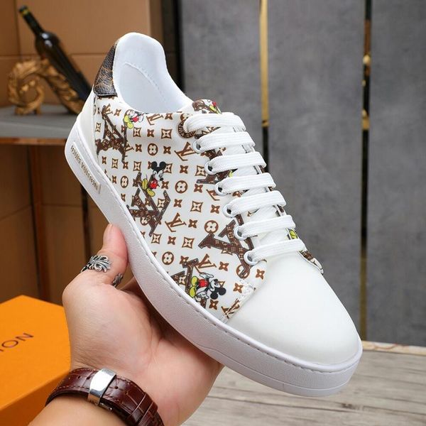 

2021-2020f new limited edition luxury design mens fashion printed sports shoes wild breathable mens casual shoes mens banquet shoes size :38, Black
