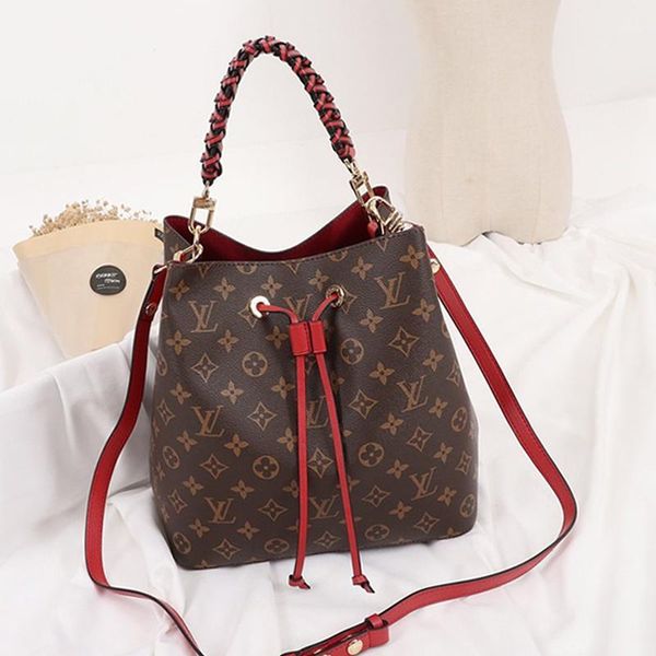 

womens luxury bucket bag handbag drawstring shoulder bag messenger crossbody bags handle tote lady fashion bag fast delivery
