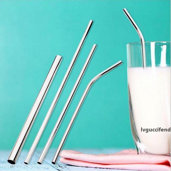 

customsize 215mm x 9.3mm reusable stainless steel straw eco-friendly drinking straw straight drinking tools food grade straws coffee tea