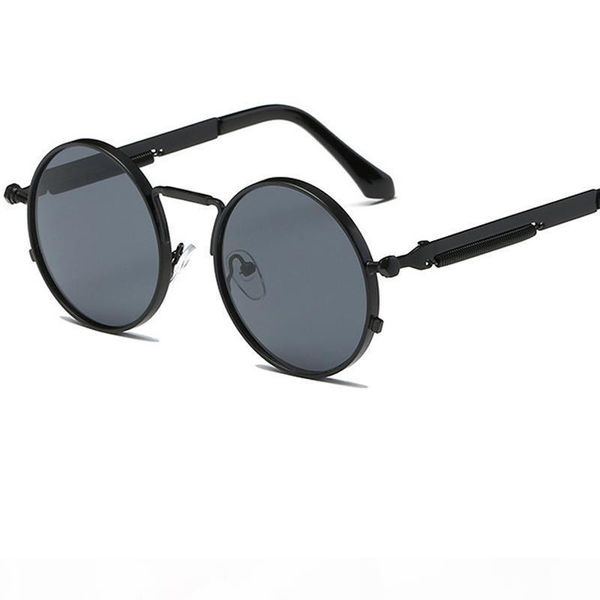 

g vintage round sunglasses retro steampunk sun glasses women mirror sunglasses metal frame uv400 l18dr35, White;black