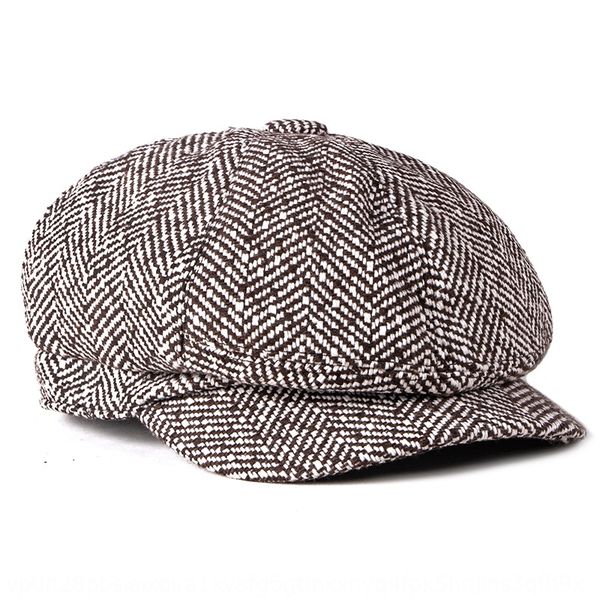 

knitted painter beret octagonal wool hat children's korean fashion british fashion octagonal hat men's beret cap painter cap, Blue;gray