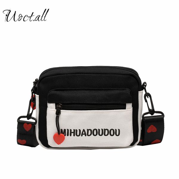 

ins small bag female 2020 new summer fashion wild canvas bag love shoulder strap messenger mobile phone