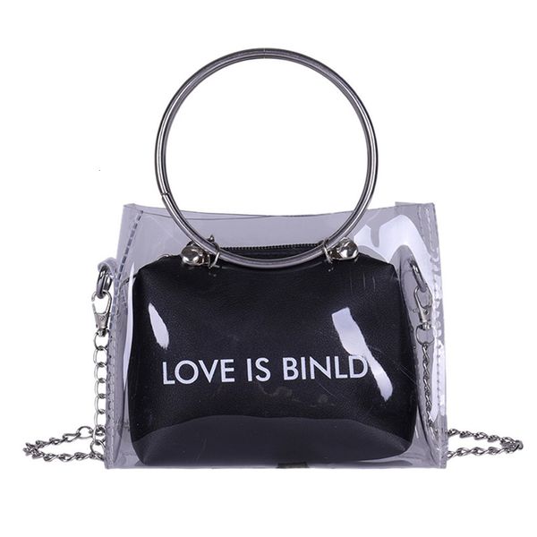

2020 new trend lady transparent square bag shoulder bag messenger bag hand wallet crossbody messenger bags