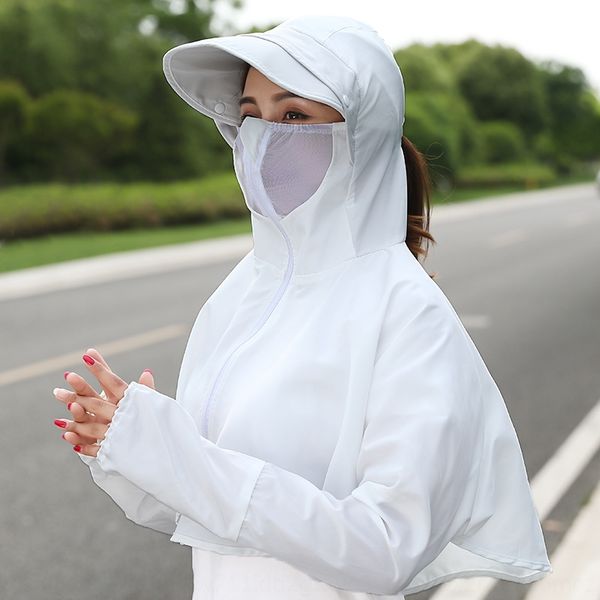 

n8kks hooded travel women's windbreaker clothes uv-proof sports sunscreen hooded travel women's sunshade sunshadewindbreaker sunsh, Gray;blue