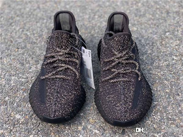 

black 3m reflective mens womens running shoes yeezreel yecheil citrin cloud white glow kanye west designer trainers sports sneaker