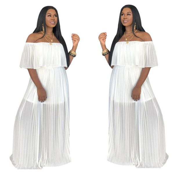 

новый стиль африканских женщин одежда dashiki моды плиссе pure размер цвет длинное платье xxl бюст 96 см, Red