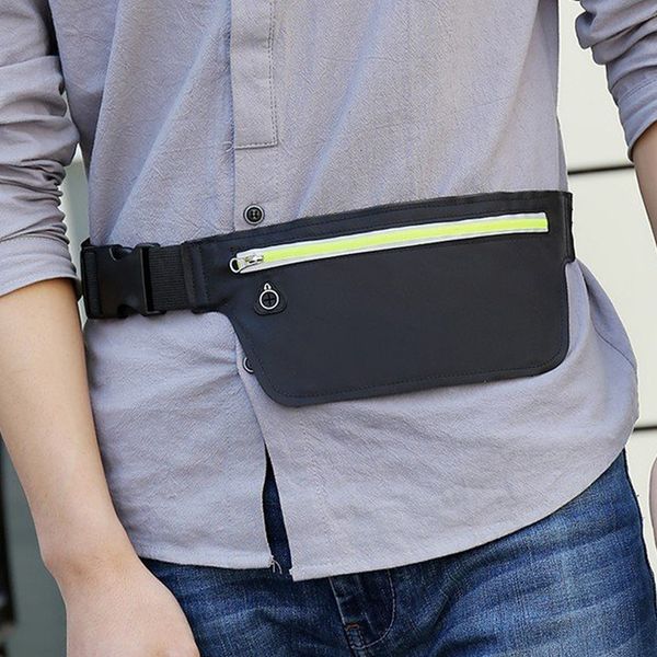 

men oxford sports small fanny pack night reflective light belt bags female banana bum bag women running mini waist bag g130
