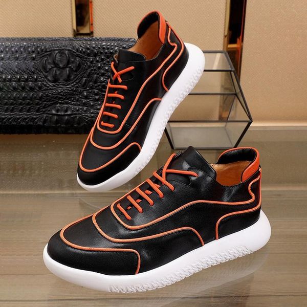 

корабль падения volte тапки мужская обувь моды кожа удобная footwears роскошные высокое качество кружева -до вскользь мужская обувь herren s, Black