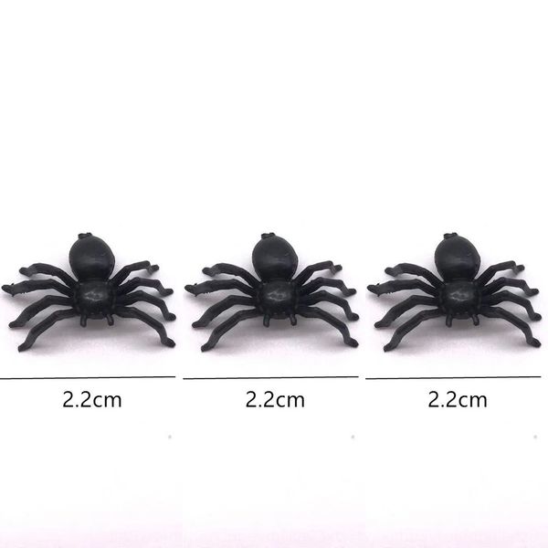 

d6r7l simulation halloween trick decoration 2.2*1.5cm mini cotton simulation little halloween tips decorative cotton luminous black spider l