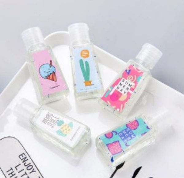 

travel portable 30ml candy color mini hand sanitizer anti-bacteria fruit-scented disposable no clean waterless random color starbucks cup