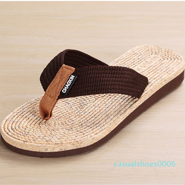 

2020 summer men flip flop shoes beach holiday sandals non-slide male slippers men flats casual shoes delivery c06, Black