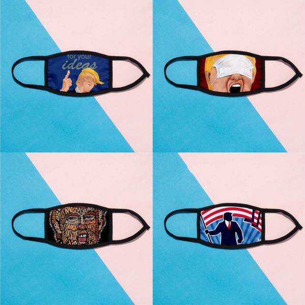 

face living anti-dust masks cotton cloth pu leather printing daily mask 5 styles without box #3698#885