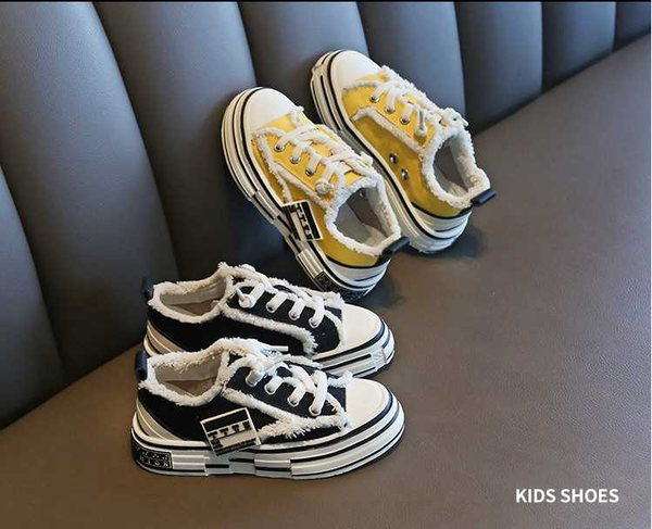 

дети canvas мальчик девочка обувь детская обувь fashion girl boy child sneaker ребенка кроссовки, Black