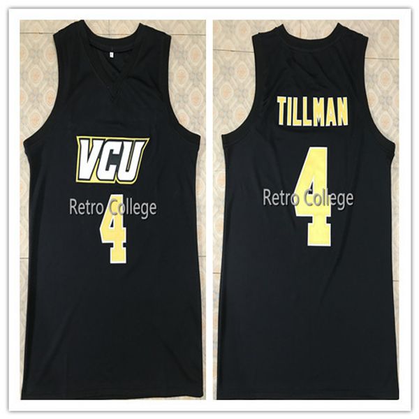 

2018 new justin tillman vcu college retro stitched sewn basketball jerseys customize any number and name xs-6xl vest jerseys, Gray