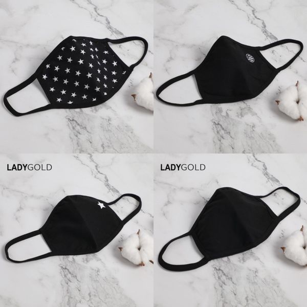 

resble mask masks fa mout nose protection cotton masks wasable fasion anti-dust masks dust proof dl fast delivery#588, Black