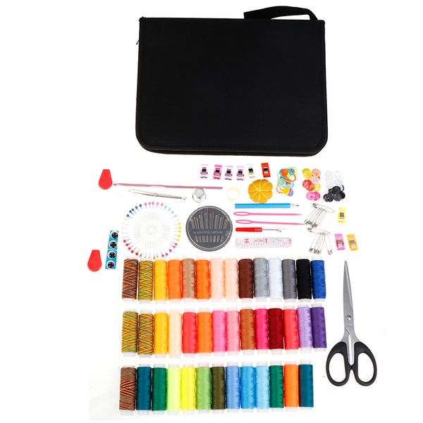 

161pcs/set sewing kits diy multi-function sewing box set hand bag stitching embroidery thread box diy tools, Black