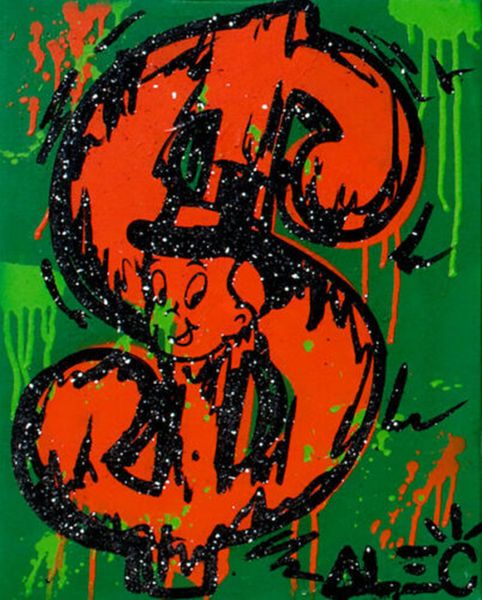 

alec monopoly graffiti art dollar sign home decor handcrafts /hd print oil painting on canvas wall art canvas pictures 1218