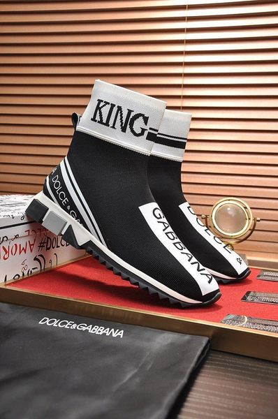 

new15 luxury high men and women casual shoes fashion wild sports socks shoes outdoor comfortable breathable travel shoes size 35-46, Black
