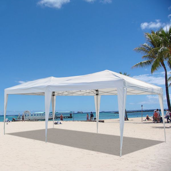

family party awning pergola outdoor wedding tents beach barbecue tent 3 x 6m four windows practical waterproof folding tent white us stock