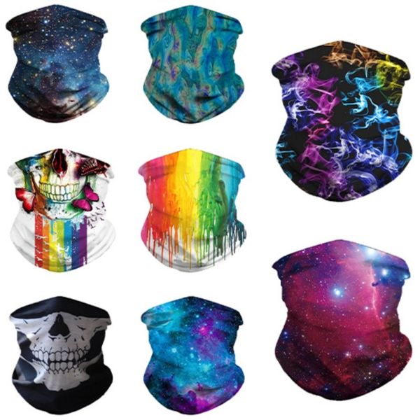 

bandana ear loops face scarves rave balaclava neck gaiters for dust wind motorcycle face scarf, Blue;gray