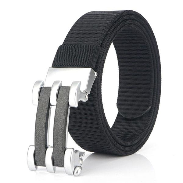 

men's belt automatic buckle tank pattern thick canvas belts young outdoor tactical nylon belt for jeans pants new, Black;brown
