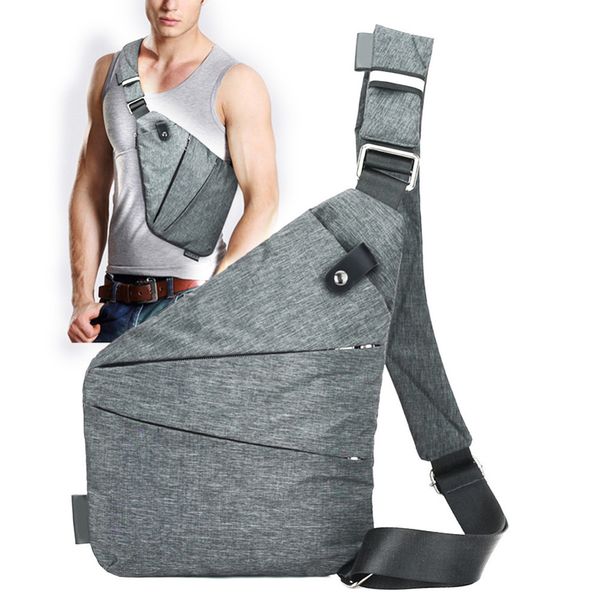 

fashion canvas chest bag men simple single shoulder bags for men chest pack anti theft male messenger bag black phone