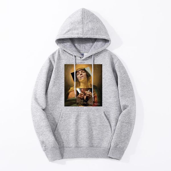 

virgin mary pulp fiction hoodie for men 2020 autumn winter men's sweatshirts hoodies harajuku casual hooded hip hop streetwear, Black