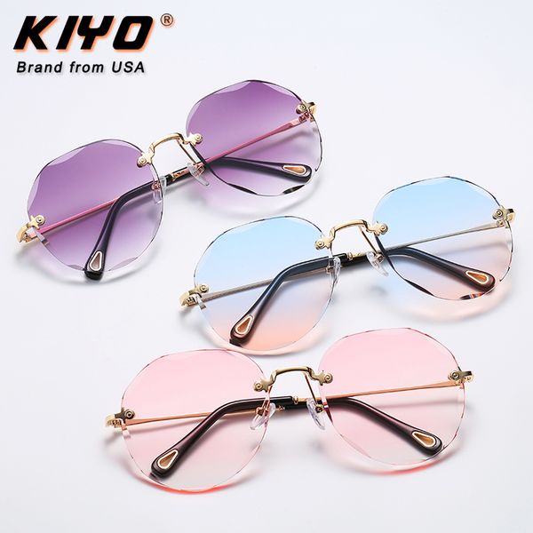 

kiyo brand 2020 new women men polygonal polarized sunglasses metal classic sun glasses uv400 driving eyewear 2885, White;black
