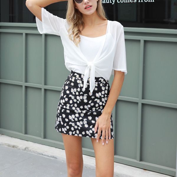 

new women fashion solid color casual chiffon blouse shirt women short sleeve chic blusas perspective white chemise