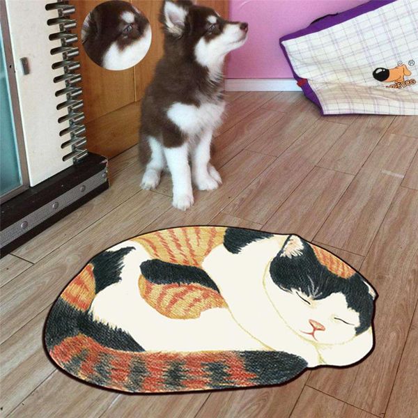 

nordic style entrance doormat 3d leaf cats decor bedside mat children room floor area rug irregular rug carpet for living room
