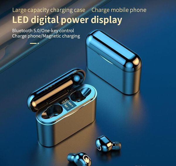 

m2d f9 tws true wireless bluetooth 5.0 earphone headset sports stereo headphones earphones with led power digital display dhzlstore jdigy