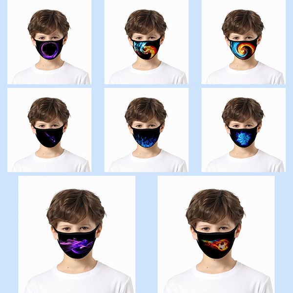

new flame 3d digital printed cotton face masks dust-proof and smog-printed washed cotton gauze protective masks m3406
