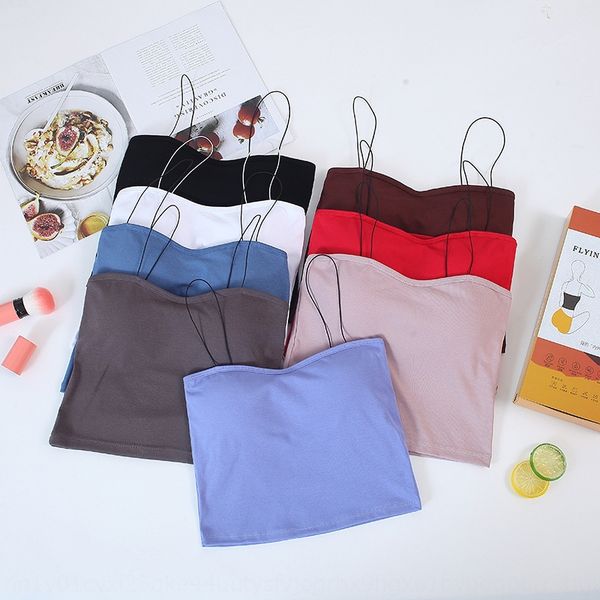 

zz97g yu daifen 2020 new oil close-fitting sticker underwear body sticker painting girl's back-beautifying camisole thread cotton fabri, White