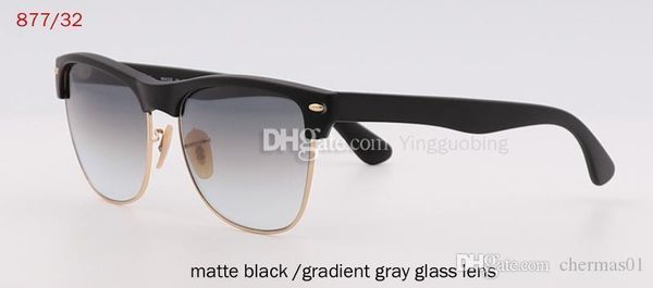 

2018 new classic brand designer uv400 club sunglasses men women semi rimless master sunglass oversized driving gradient lens 4175 eyewear, White;black