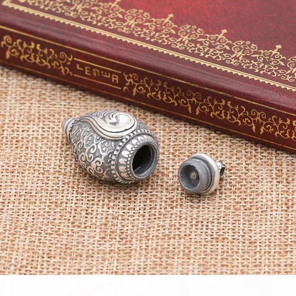 

925 sterling silver nectar pills vintage jewelry lection tibetan sarira pendant memorial buddhist holder conch ash urn locket storage case