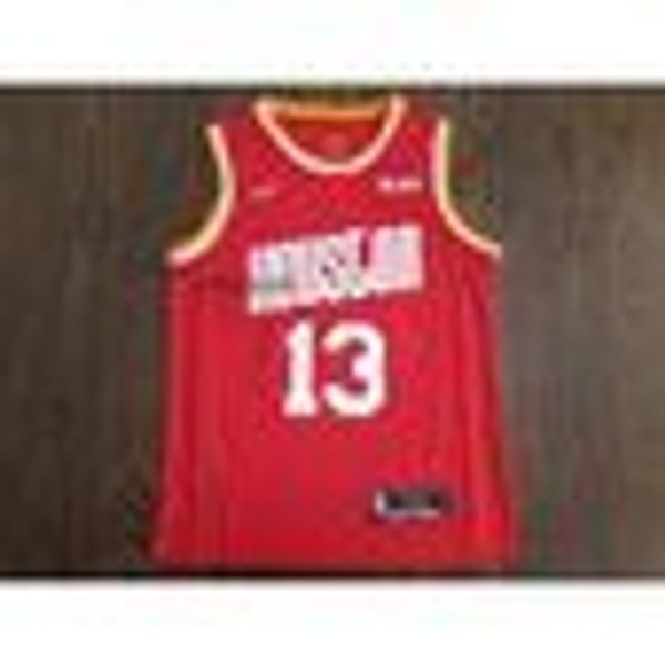 

men's #13 james harden red basketball jersey t-shirts tank mens vest stitched basketball jerseys