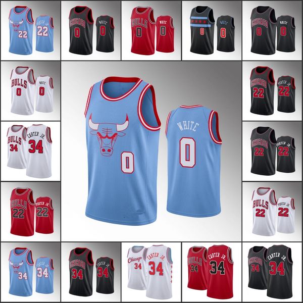 

men's chicago bulls basketball jersey coby white nba otto porter jr. wendell carter jr. 2019-20 jerseys