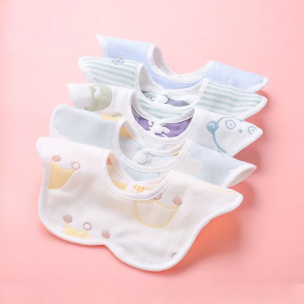 

baby bib anti- bib baby 360 degree pure cotton gauze newborn anti-spitting milk five packs saliva towel saliva towel