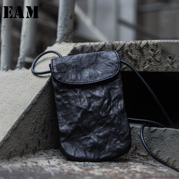 

eam] women new pu leather black pleated split temperament personality accessories fashion all-match spring autumn 2020 1k482, Black;brown