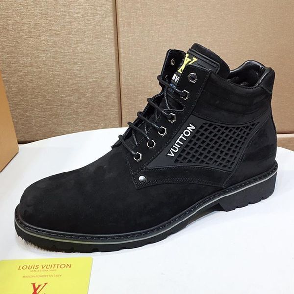 

fashion mens shoes oberkampf ankle boot luxury men shoes casual with box chaussures pour hommes western booties mens shoes fashion type l668, Black